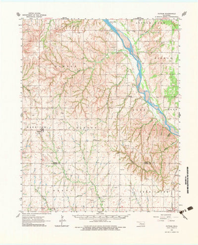 United States Geological Survey Putnam, OK (1962, 62500-Scale) digital map