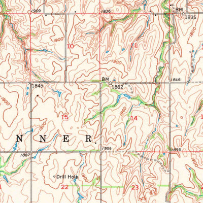 United States Geological Survey Putnam, OK (1962, 62500-Scale) digital map