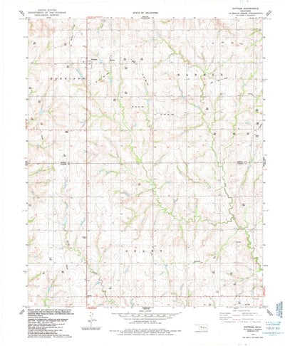 United States Geological Survey Putnam, OK (1985, 24000-Scale) digital map