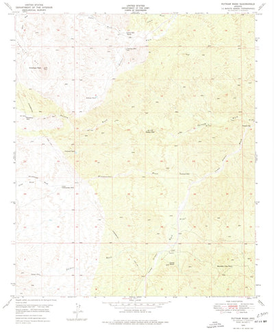 United States Geological Survey Putnam Wash, AZ (1949, 24000-Scale) digital map