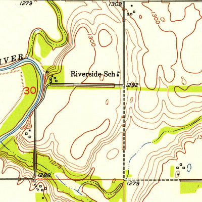 United States Geological Survey Putney, SD (1952, 24000-Scale) digital map