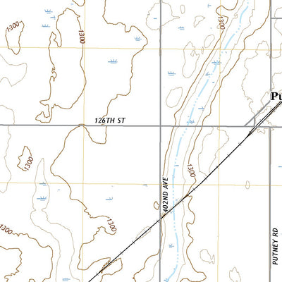 United States Geological Survey Putney, SD (2021, 24000-Scale) digital map