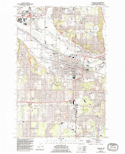 United States Geological Survey Puyallup, WA (1961, 24000-Scale) digital map