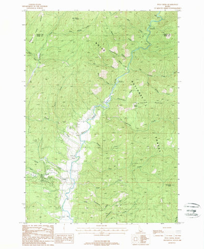 United States Geological Survey Pyle Creek, ID (1988, 24000-Scale) digital map