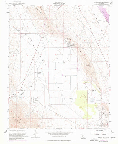United States Geological Survey Pyramid Hills, CA (1953, 24000-Scale) digital map