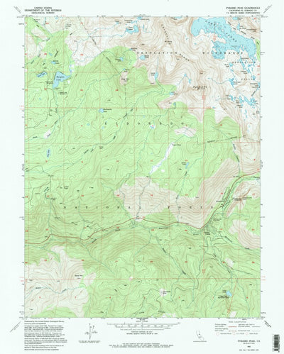 United States Geological Survey Pyramid Peak, CA (1992, 24000-Scale) digital map