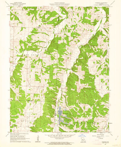 United States Geological Survey Pyrmont, MO (1961, 24000-Scale) digital map