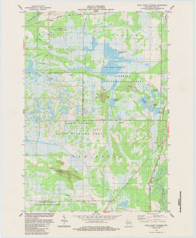 United States Geological Survey Quail Point Flowage, WI (1984, 24000-Scale) digital map