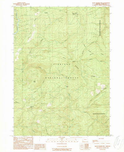 United States Geological Survey Quail Prairie Mountain, OR (1989, 24000-Scale) digital map