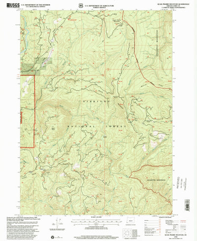 United States Geological Survey Quail Prairie Mountain, OR (1998, 24000-Scale) digital map
