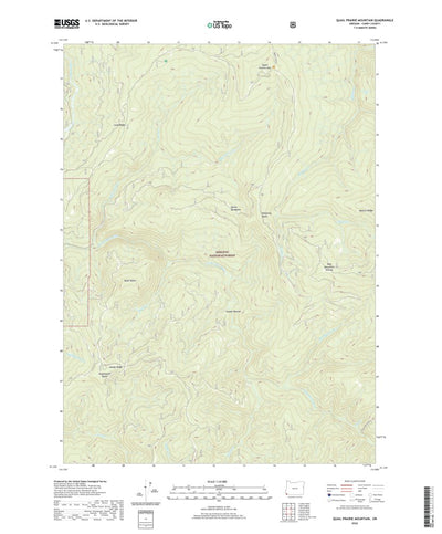 United States Geological Survey Quail Prairie Mountain, OR (2020, 24000-Scale) digital map