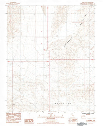 United States Geological Survey Quail Spring, CA (1984, 24000-Scale) digital map