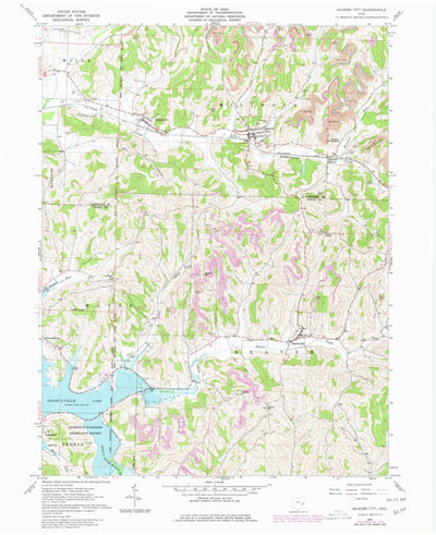 United States Geological Survey Quaker City, OH (1961, 24000-Scale) digital map
