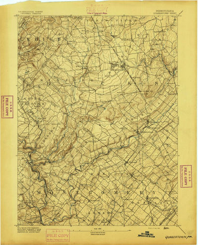 United States Geological Survey Quakertown, PA (1894, 62500-Scale) digital map
