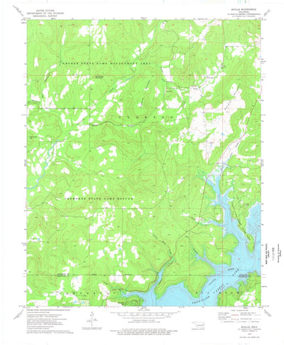 United States Geological Survey Qualls, OK (1974, 24000-Scale) digital map