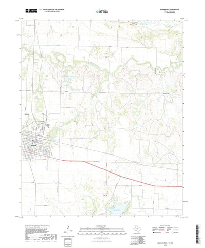 United States Geological Survey Quanah East, TX (2022, 24000-Scale) digital map