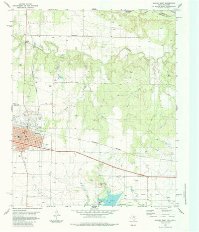 United States Geological Survey Quanah East, TX-OK (1984, 24000-Scale) digital map