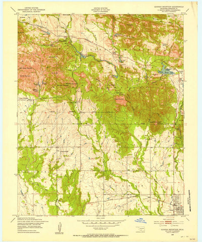 United States Geological Survey Quanah Mountain, OK (1949, 24000-Scale) digital map