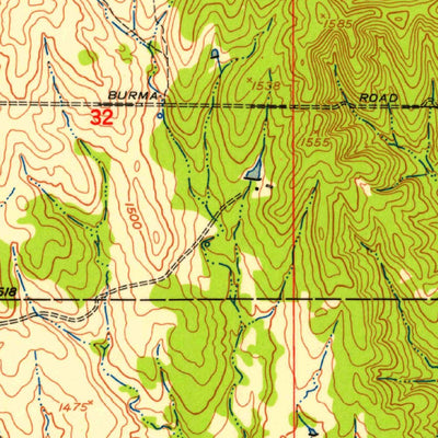 United States Geological Survey Quanah Mountain, OK (1949, 24000-Scale) digital map