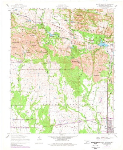 United States Geological Survey Quanah Mountain, OK (1956, 24000-Scale) digital map