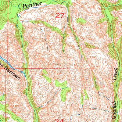 United States Geological Survey Quanah Mountain, OK (1956, 24000-Scale) digital map