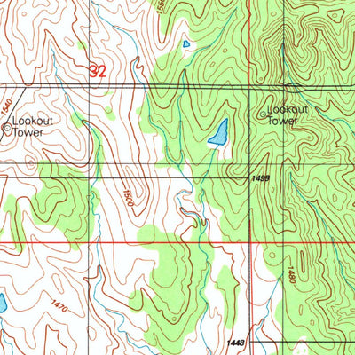 United States Geological Survey Quanah Mountain, OK (1991, 24000-Scale) digital map