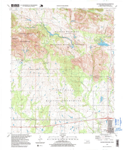 United States Geological Survey Quanah Mountain, OK (1997, 24000-Scale) digital map