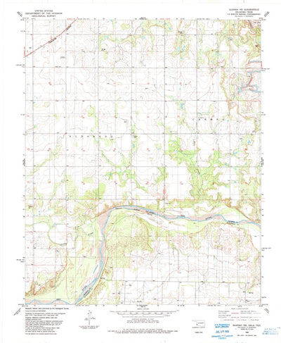 United States Geological Survey Quanah NE, OK-TX (1984, 24000-Scale) digital map