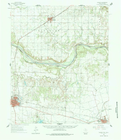 United States Geological Survey Quanah, TX-OK (1960, 62500-Scale) digital map