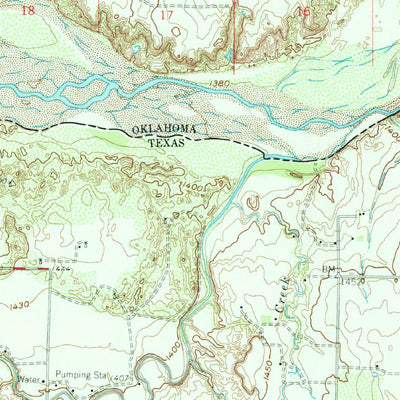 United States Geological Survey Quanah, TX-OK (1960, 62500-Scale) digital map