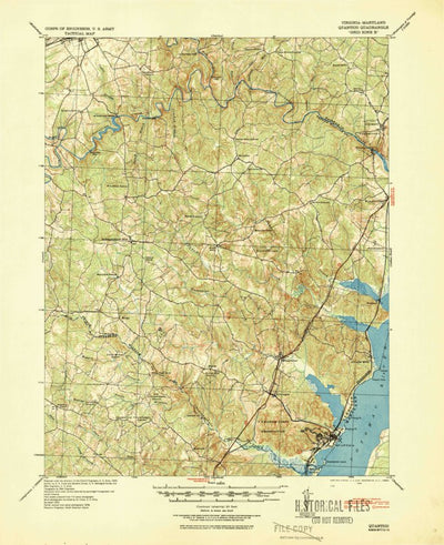 United States Geological Survey Quantico, VA-MD (1940, 62500-Scale) digital map