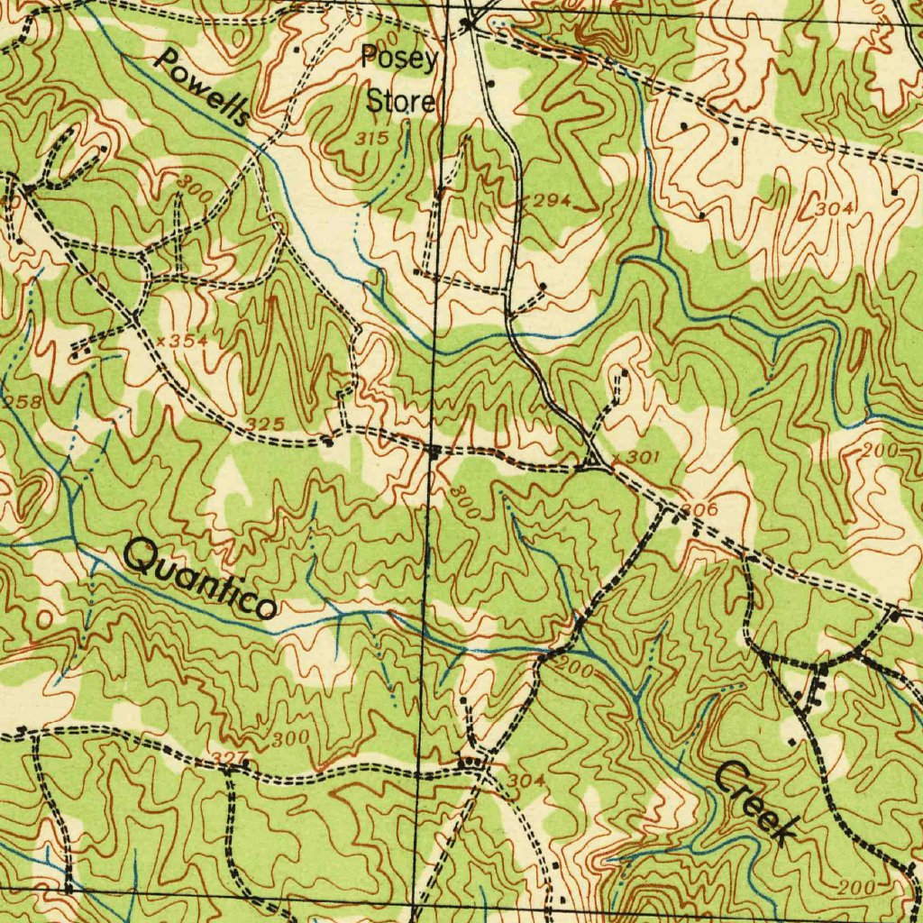 Mapa Quantico Quantico, VA-MD (1943, 62500-Scale) Map by United States Geological ...