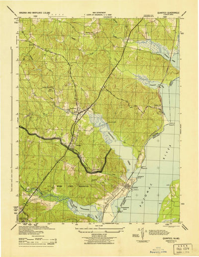 United States Geological Survey Quantico, VA-MD (1944, 62500-Scale) digital map