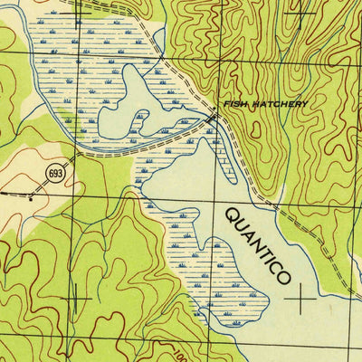 United States Geological Survey Quantico, VA-MD (1944, 62500-Scale) digital map