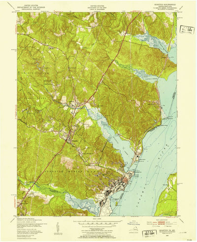 United States Geological Survey Quantico, VA-MD (1952, 24000-Scale) digital map