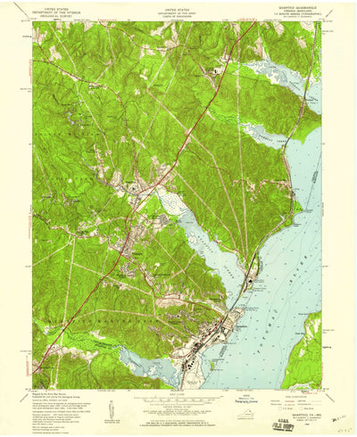 United States Geological Survey Quantico, VA-MD (1956, 24000-Scale) digital map