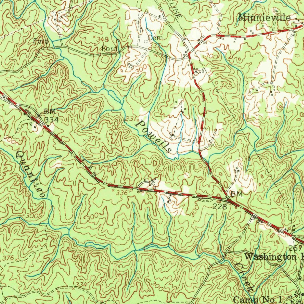 Quantico Va Md 1957 62500 Scale Map By United States Geological