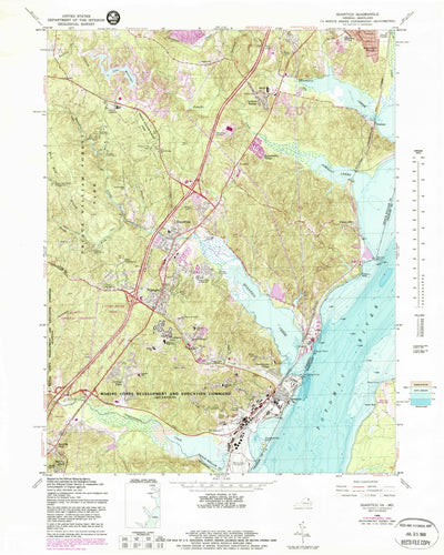 United States Geological Survey Quantico, VA-MD (1966, 24000-Scale) digital map