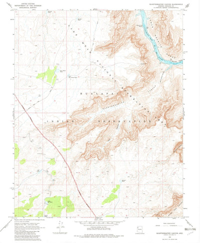 United States Geological Survey Quartermaster Canyon, AZ (1968, 24000-Scale) digital map