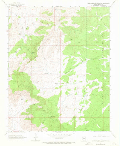 United States Geological Survey Quartermaster Canyon SW, AZ (1968, 24000-Scale) digital map