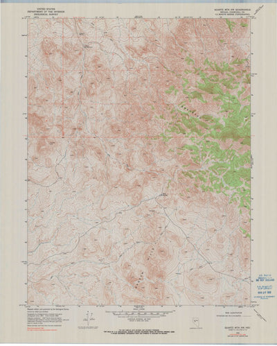 United States Geological Survey Quartz Mountain NW, NV (1969, 24000-Scale) digital map