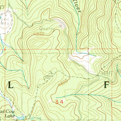 United States Geological Survey Quartz Mountain, OR (1989, 24000-Scale) digital map