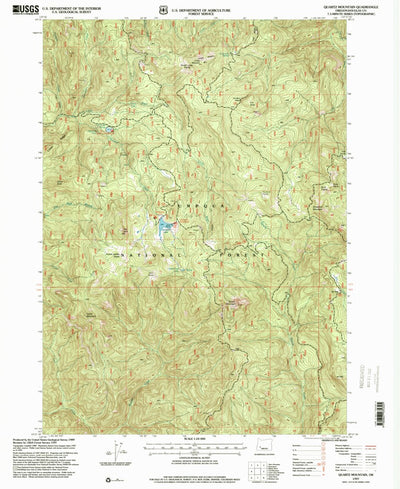 United States Geological Survey Quartz Mountain, OR (1997, 24000-Scale) digital map