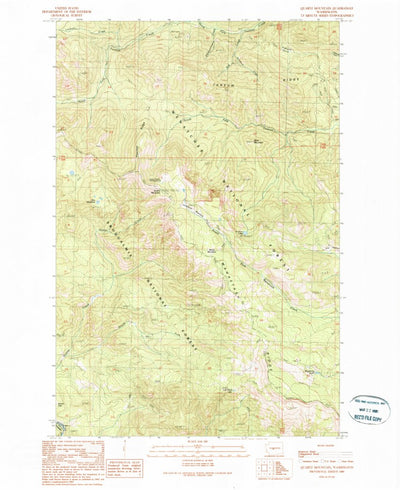 United States Geological Survey Quartz Mountain, WA (1989, 24000-Scale) digital map
