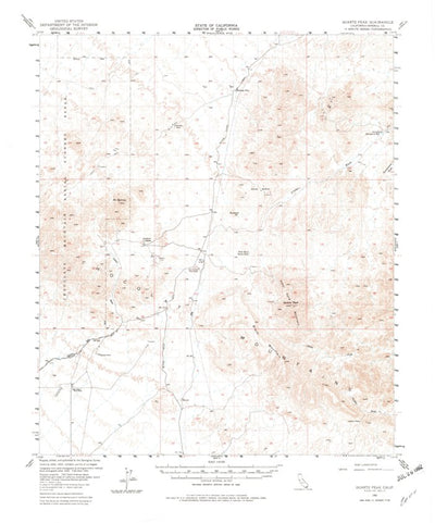 United States Geological Survey Quartz Peak, CA (1953, 62500-Scale) digital map