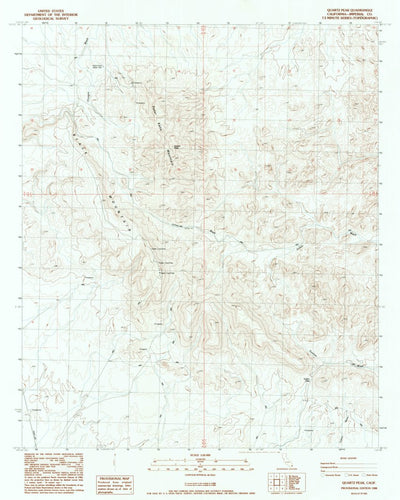 United States Geological Survey Quartz Peak, CA (1988, 24000-Scale) digital map