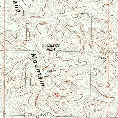 United States Geological Survey Quartz Peak, CA (1988, 24000-Scale) digital map