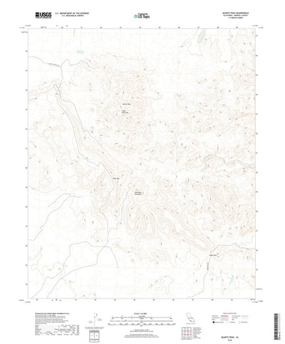 United States Geological Survey Quartz Peak, CA (2018, 24000-Scale) digital map