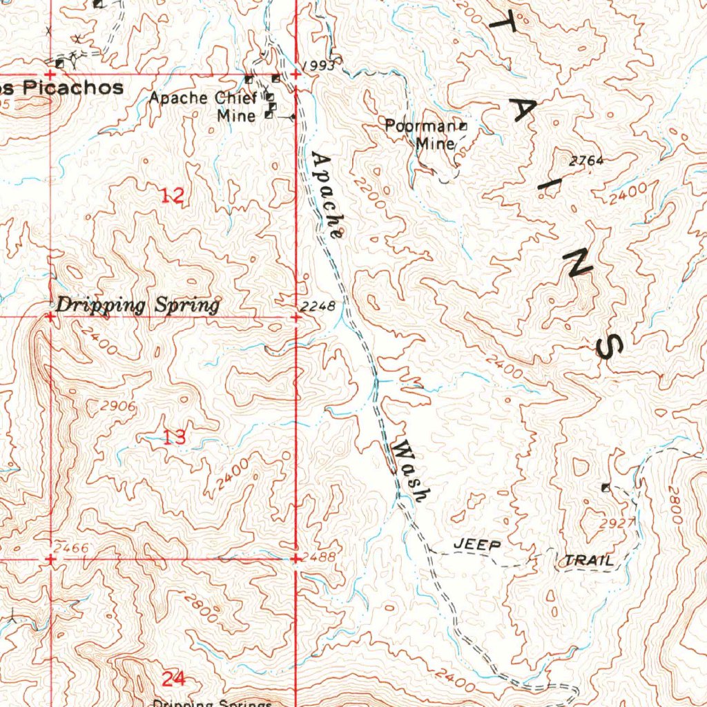 Quartzsite, AZ (1962, 62500-Scale) Map by United States Geological ...