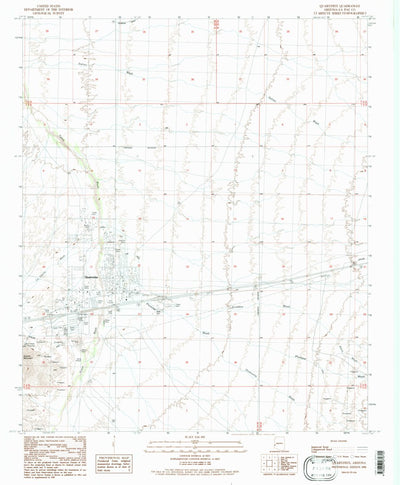 United States Geological Survey Quartzsite, AZ (1990, 24000-Scale) digital map